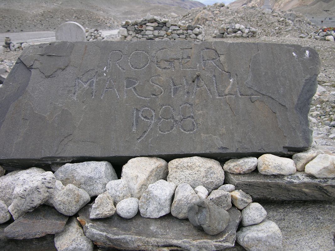 4 Everest North Base Camp 5 Memorial To Roger Marshall